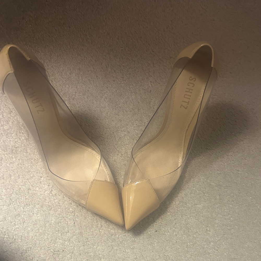 SCHUTZ Women's Tan Pointed Heels - Picture 2 of 8
